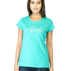ADIDAS Women Green T-shirt