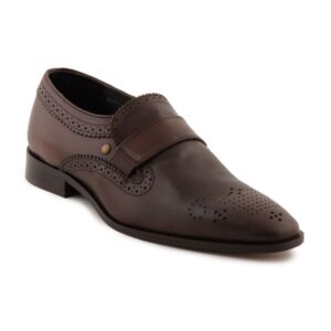 Enroute Men Leather Brown Formal Shoes
