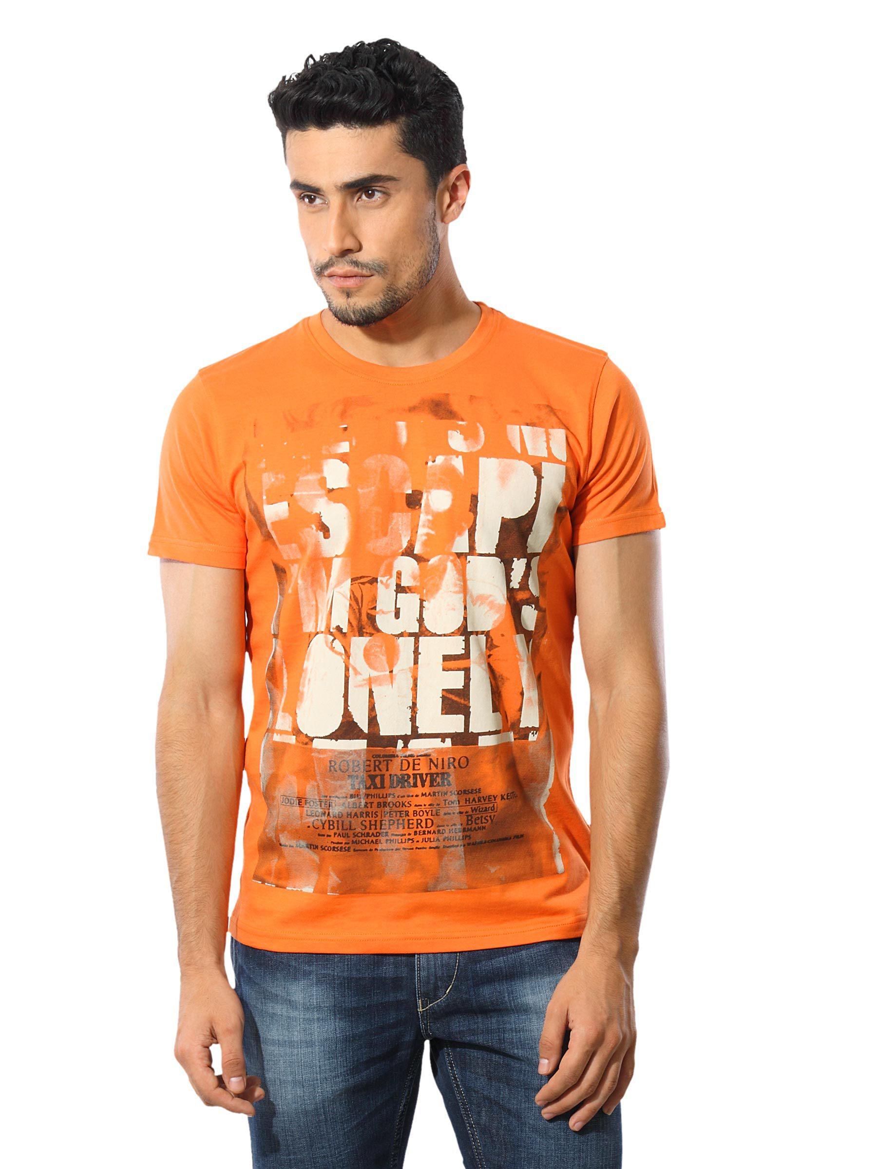 Spykar Men Cult Orange T-shirt
