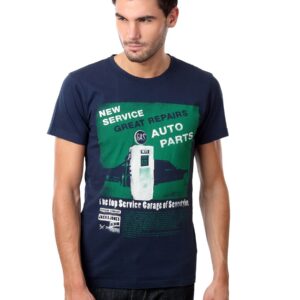 Jack & Jones Men Note Navy Blue T-shirt