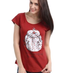 Tokyo Talkies Women Red Printed Top