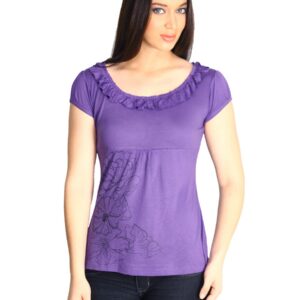 Jealous 21 Women Jealous Frills and florals Purple Top Purple Tops