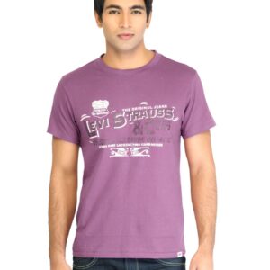 Levi's Men Printed Purple Tshirts