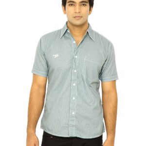 Wrangler Men Stampede Printed Stripe Green Shirts