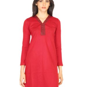 Aurelia Women Solid Red Kurta