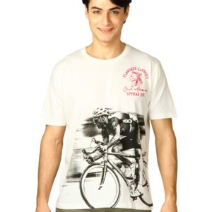 Spykar Men Wind Rider White Cream T-Shirts