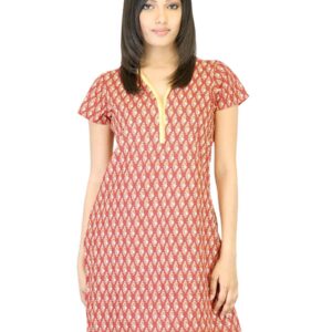 Vishudh Women Red Printed Kurta