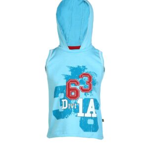 Doodle Boy D Print Blue Tshirts