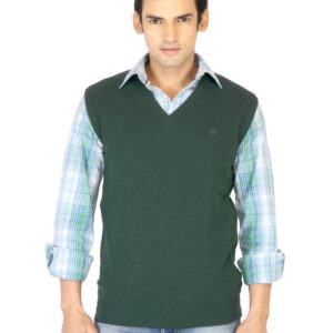 United Colors of Benetton Men Solid Green Sweater