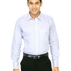 Genesis Men Stripes White Shirts