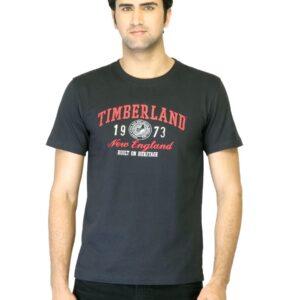 Timberland Men Black Linear Logo T-Shirt