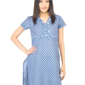 Vishudh Women Floral Printed Blue Kurta