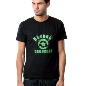 Myntra Men Global Response Black T-shirt