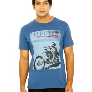 Wrangler Men True Riders Blue T-Shirts