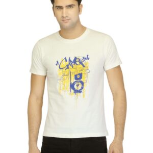 Myntra Men Gamer 2 Off White T-shirt