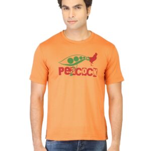 Peter England Men Orange  Printed T-shirt