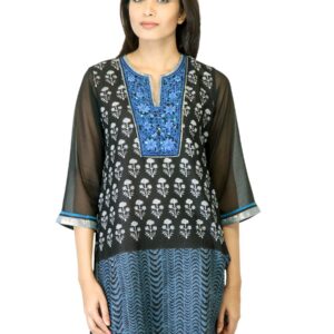 Aneri Women Naahar Black Kurta