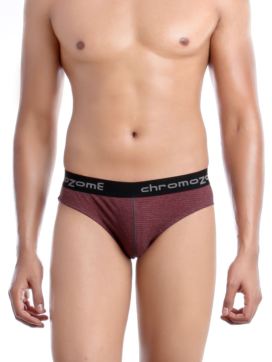Chromozome Men Grey & Red Briefs