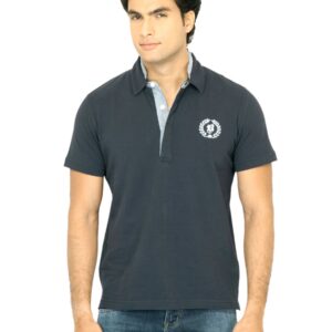 United Colors of Benetton Men Solid Navy Blue Polo Tshirt