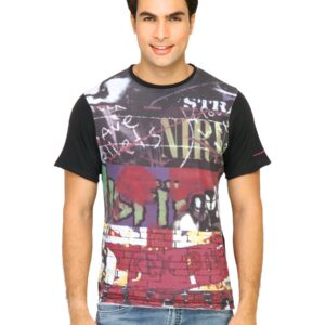 Probase Men Punk Black Tshirts