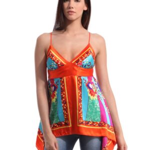 Tonga Women Orange Printed Top