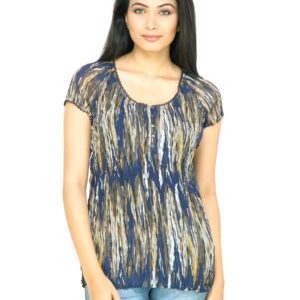 s.Oliver Women Printed Blue Top