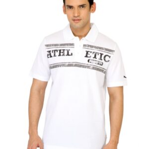 Puma Men Athletic White Polo Tshirt