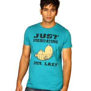 Mr.Men Men's Just Mediating Mr.Lazy Blue T-shirt