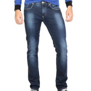 Spykar Men Washed Navy Blue Jeans