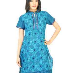 BIBA Women Printed Blue Kurta
