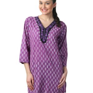Mother Earth Women Purple Kurta