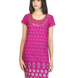 Aurelia Women Printed Magenta Kurta