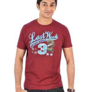 Probase Men Last Week Maroon Tshirts