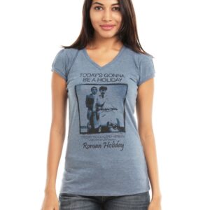 Spykar Women Blue Printed T-shirt