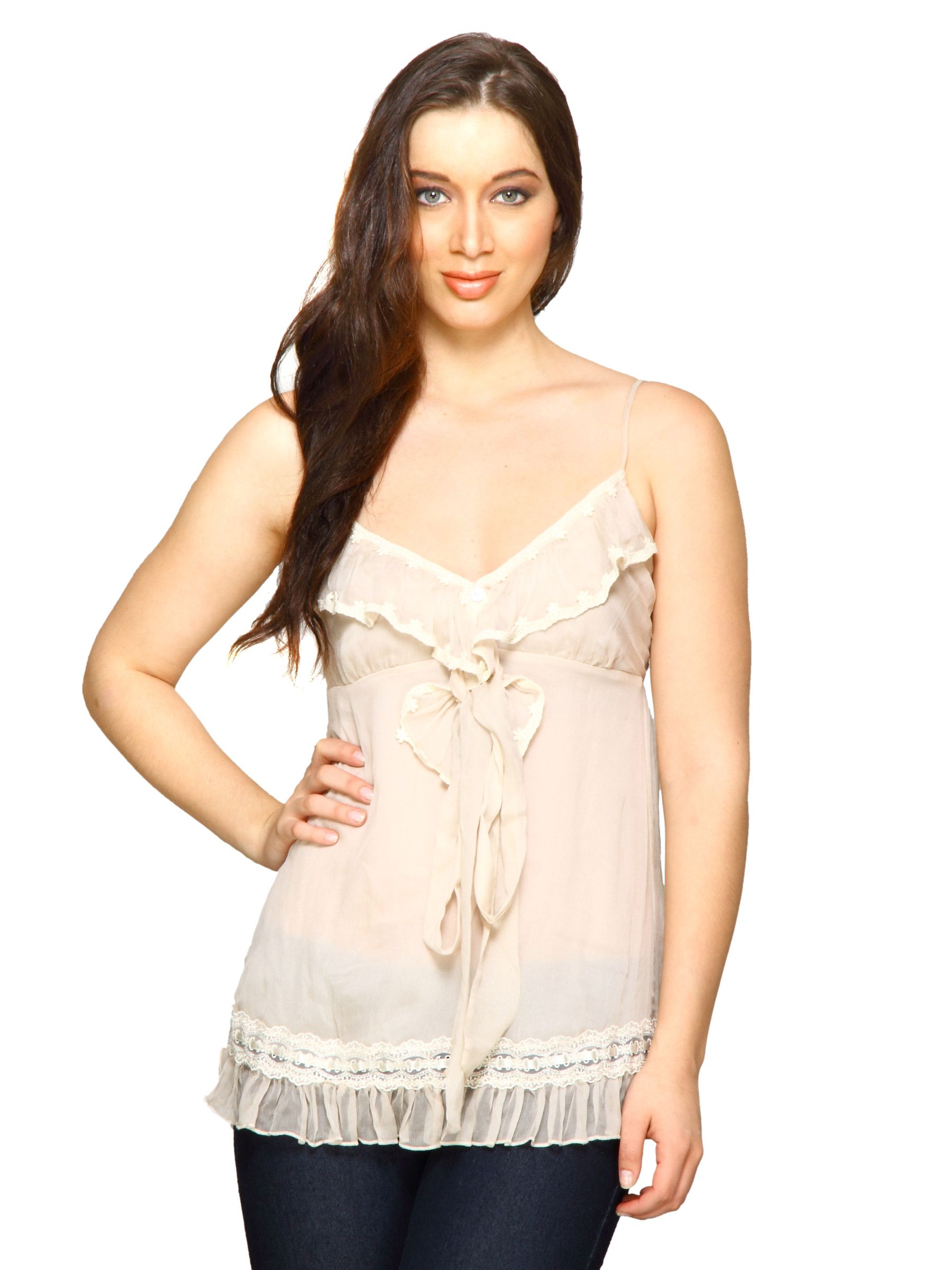 Forever New Women Shell Beige Tops