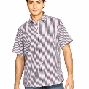 Indigo Nation Men Stripes Purple Shirts