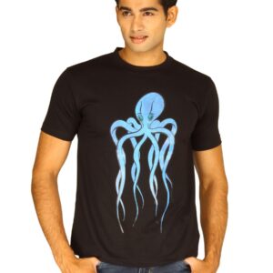 Myntra Mens Octopus Black T-shirt