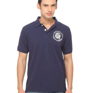 Wrangler Men Urban Folk Polo Navy Blue T-shirt