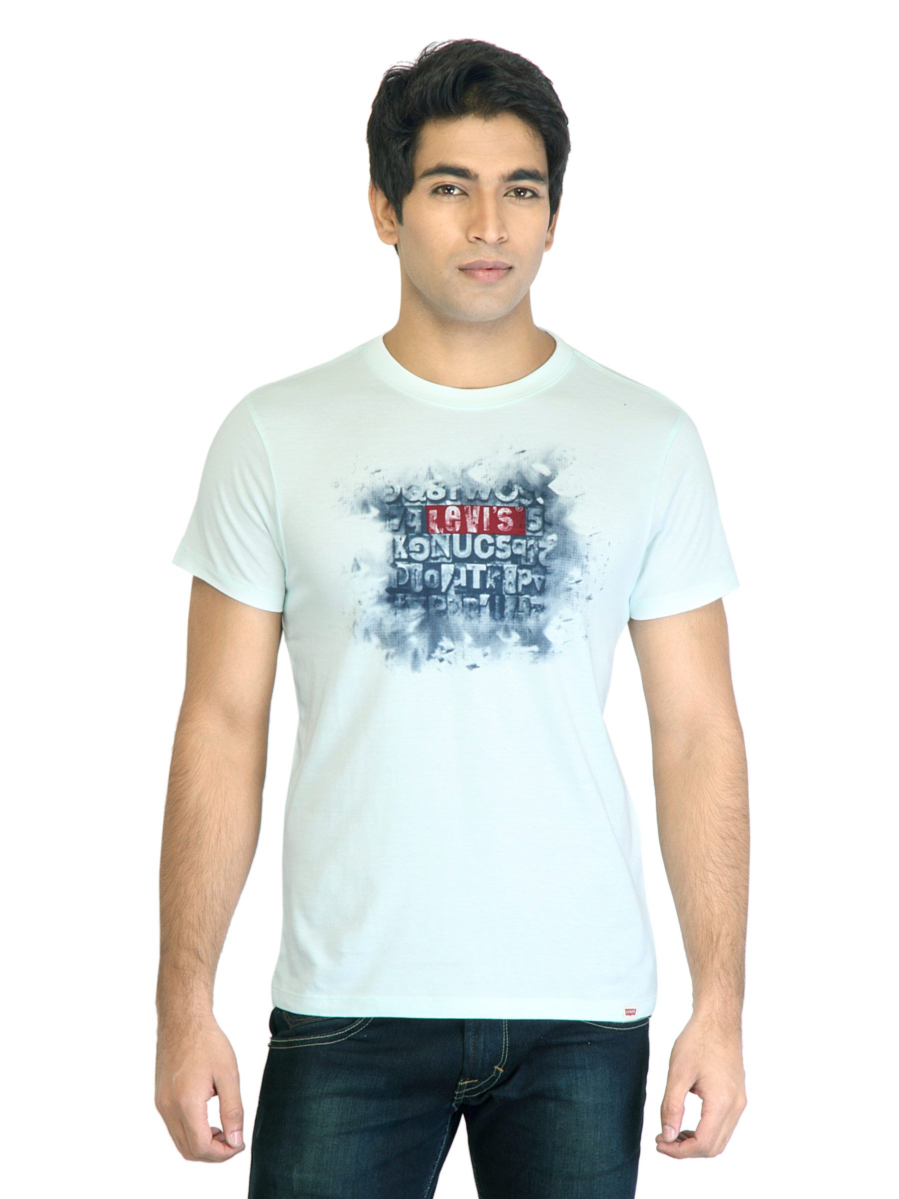Levi's Men Printed Blue Tshirts