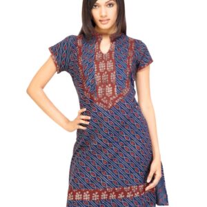 Mother Earth Women Printed Navy Blue Kurtas