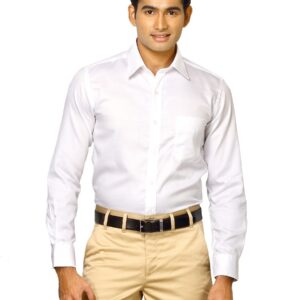 Mark Taylor Men Solid White Shirts