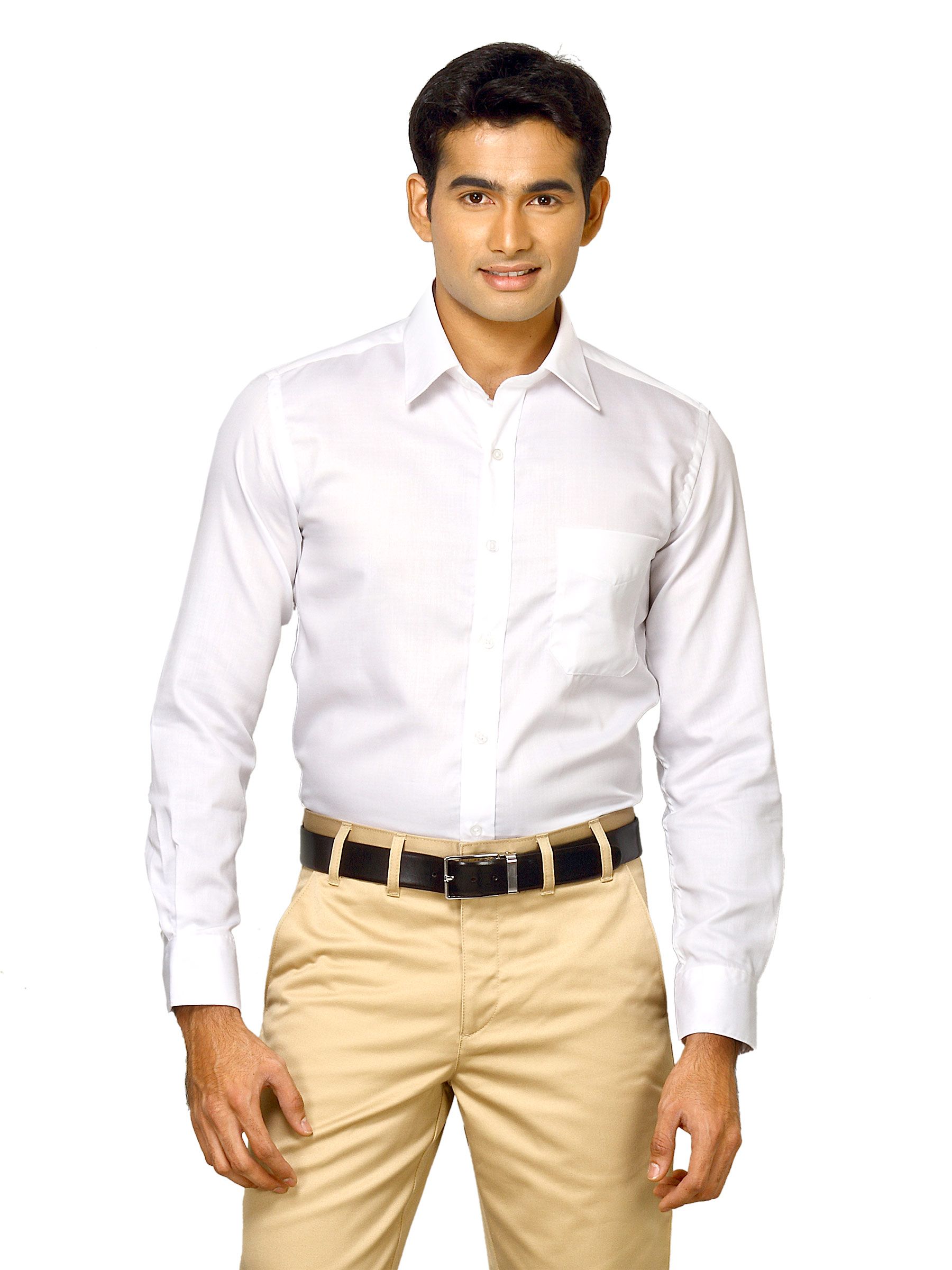Mark Taylor Men Solid White Shirts