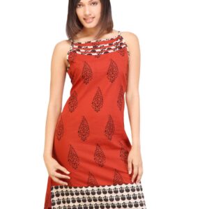 Mother Earth Women Printed Red Kurtas