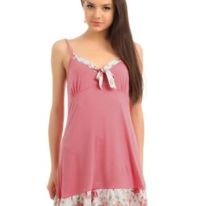 Enamor Women Pink Highspirit Nightdress