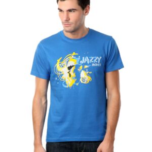 Myntra Men Blue Jazzy Move Printed T-shirt