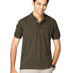 Proline Men Olive Green Polo T-shirt