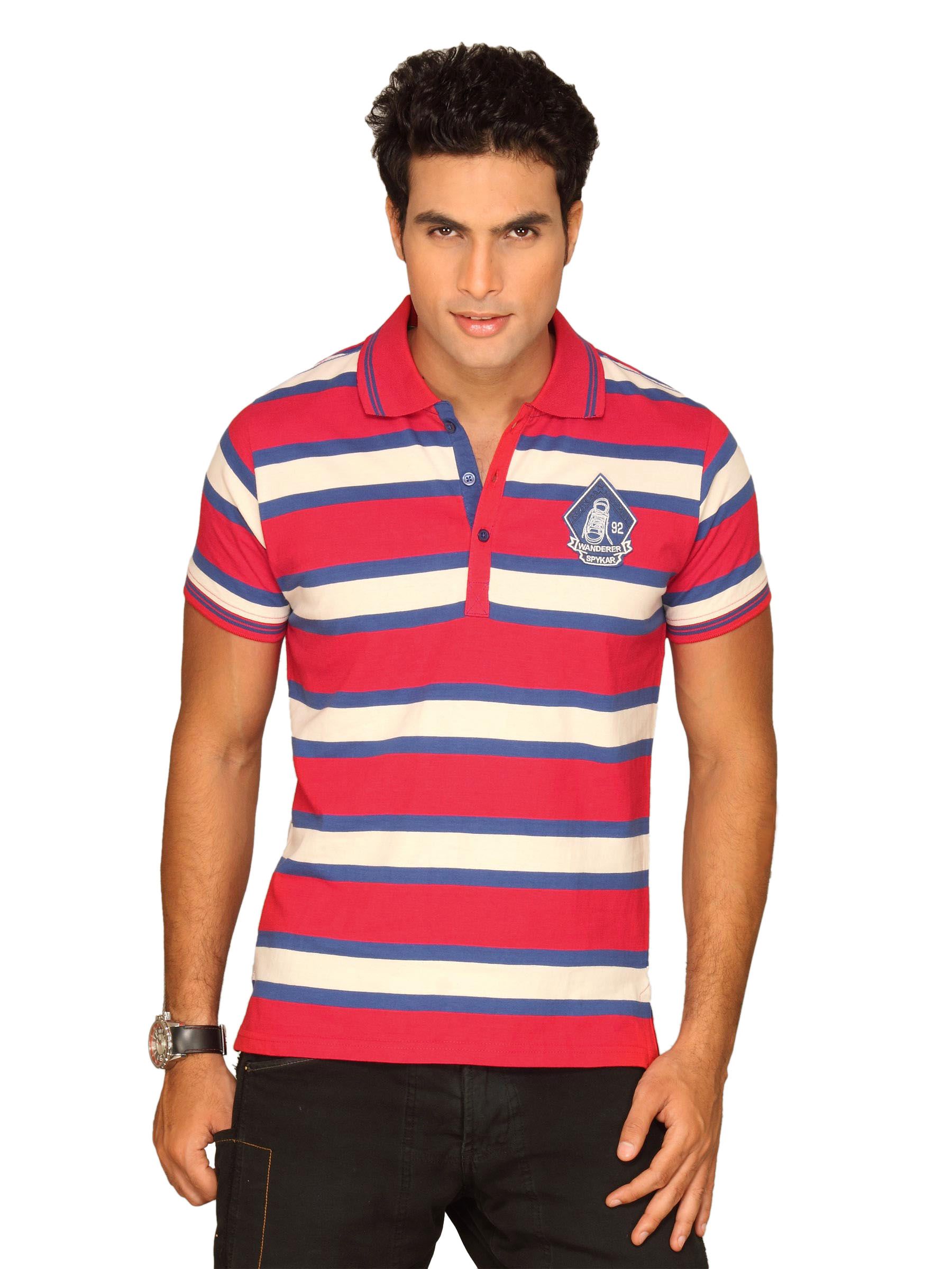 Spykar Men's Beige Polo T-shirt