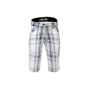 Palm Tree Kids Boys Check White Shorts