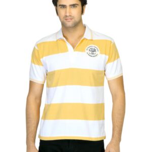 Scullers Men Striped White T-shirt