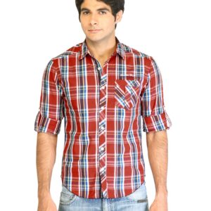 Locomotive Men Check Red Shirt